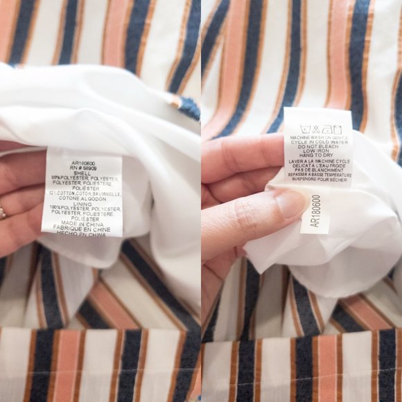 Gianni Bini Striped Button Down Cut Out Midi Dress Size L Like New - Picture 14 of 16